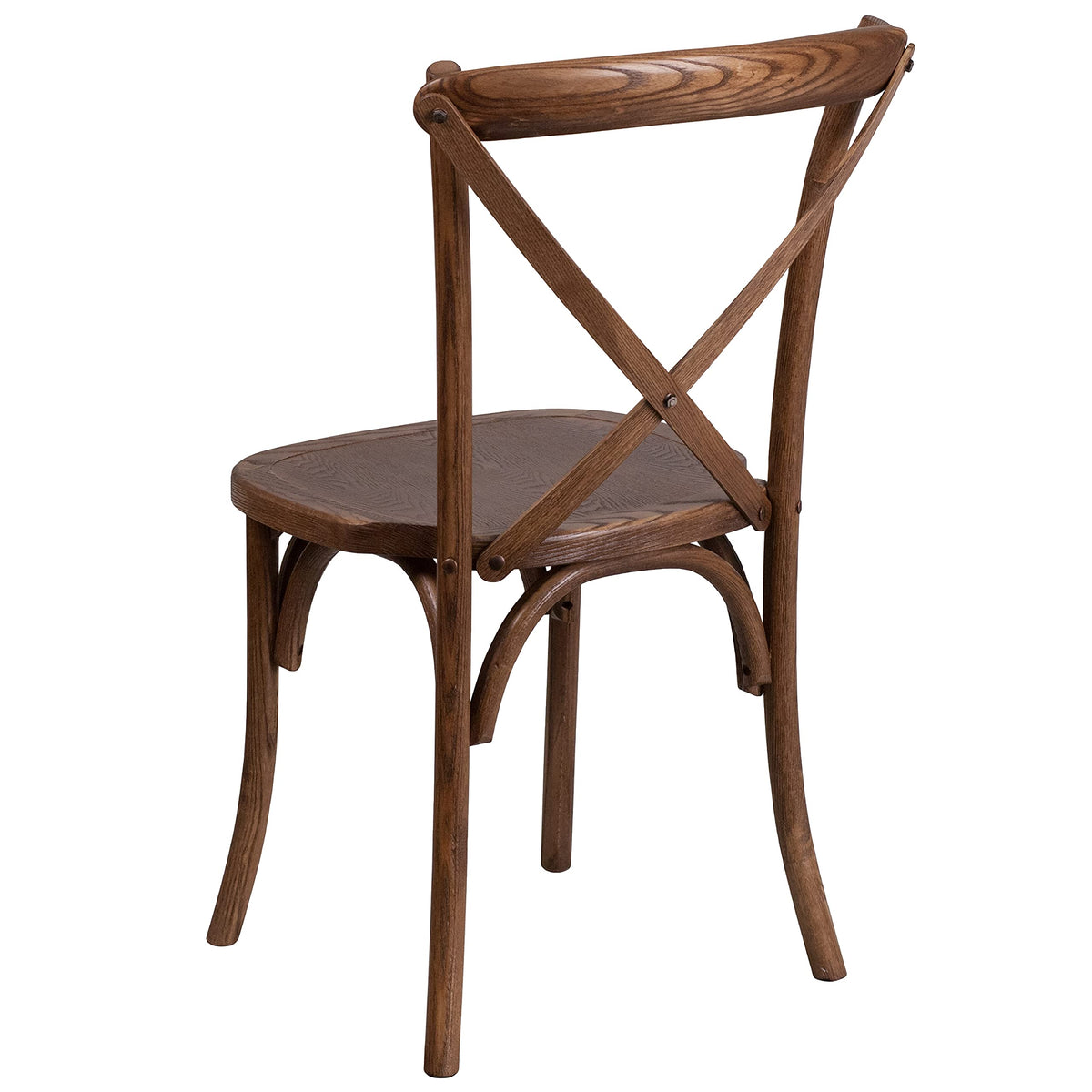 Flash Furniture HERCULES Series 9' x 40'' Antique Rustic Folding Farm Table Set with 8 Cross Back Chairs and Cushions