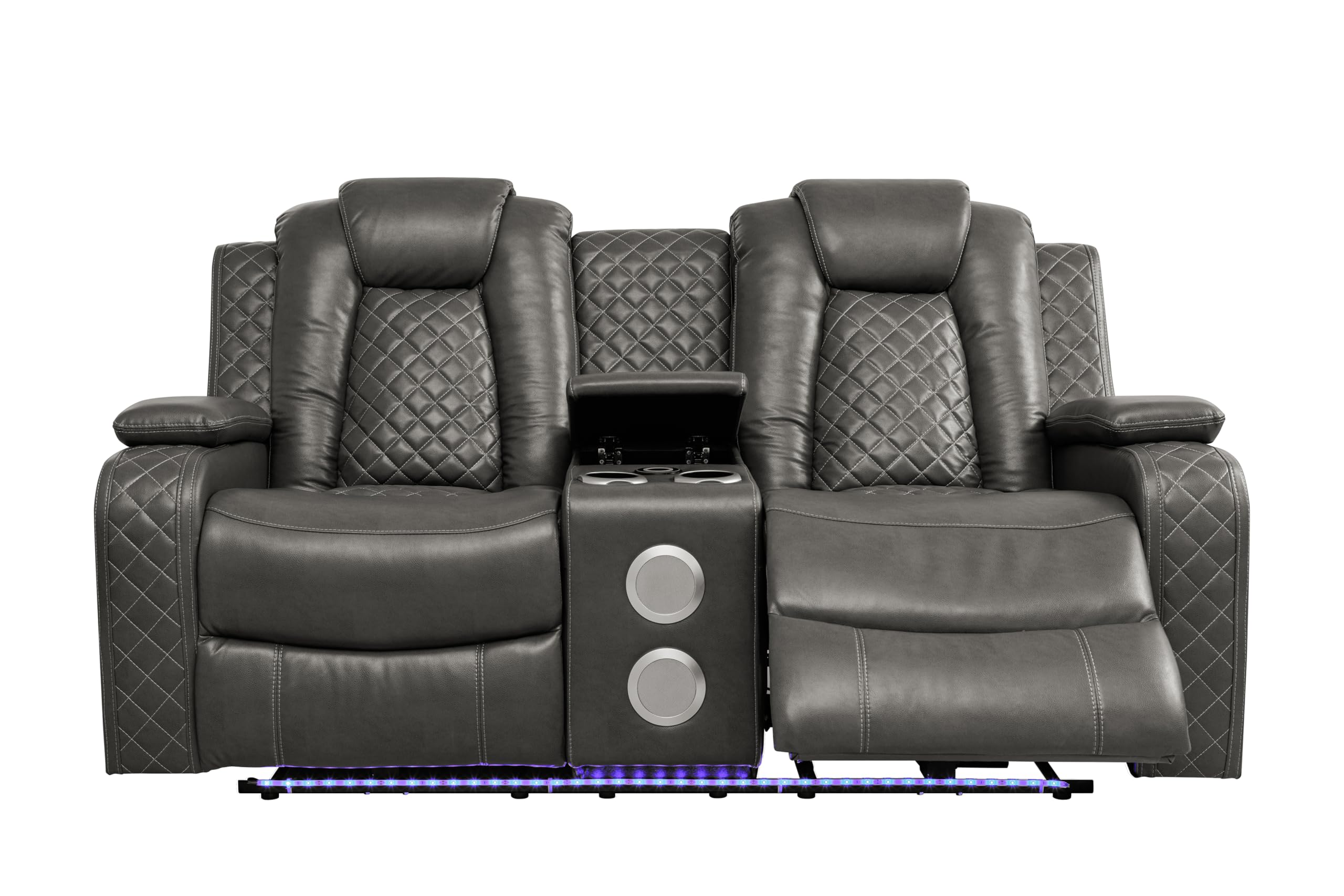 Power Recliner Sofa Set with LED & Bluetooth – 3-Piece