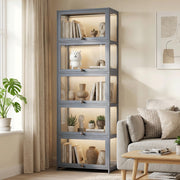 5-Tier Curio Display Cabinet with Acrylic Doors