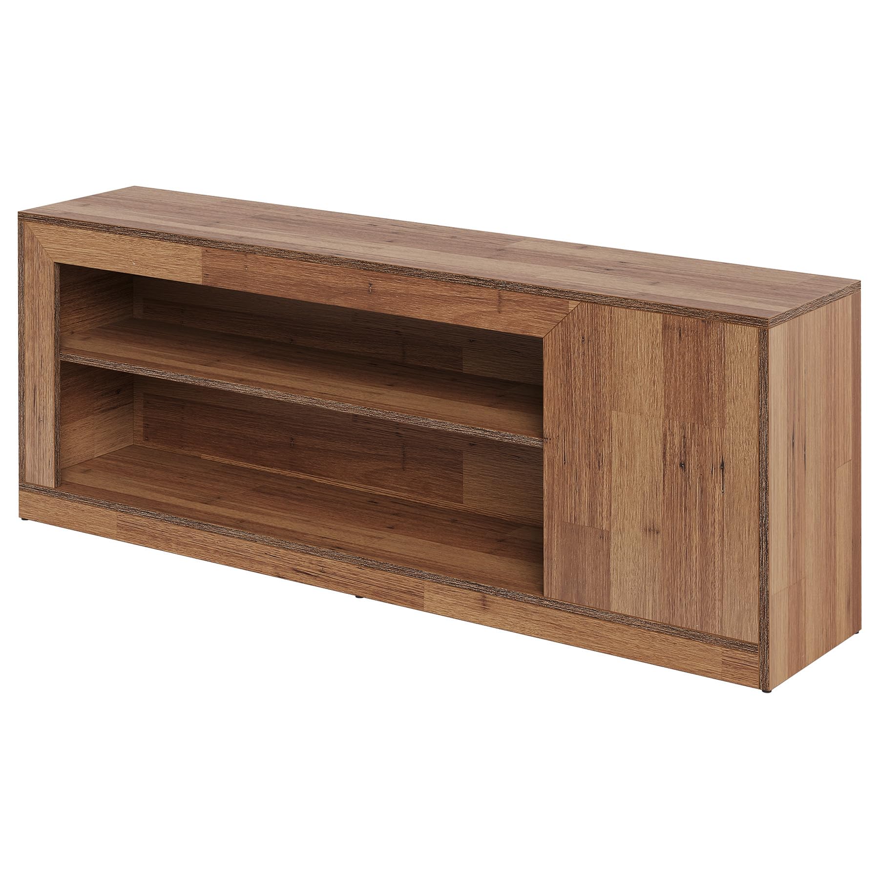 L-Shaped Corner Shoe Bench with Open Storage Shelves