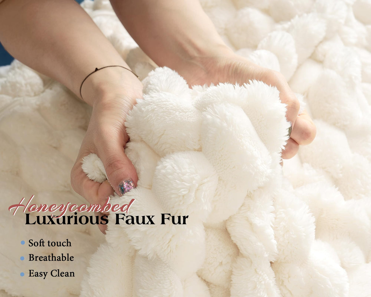 White Faux Fur Chaise Lounge
