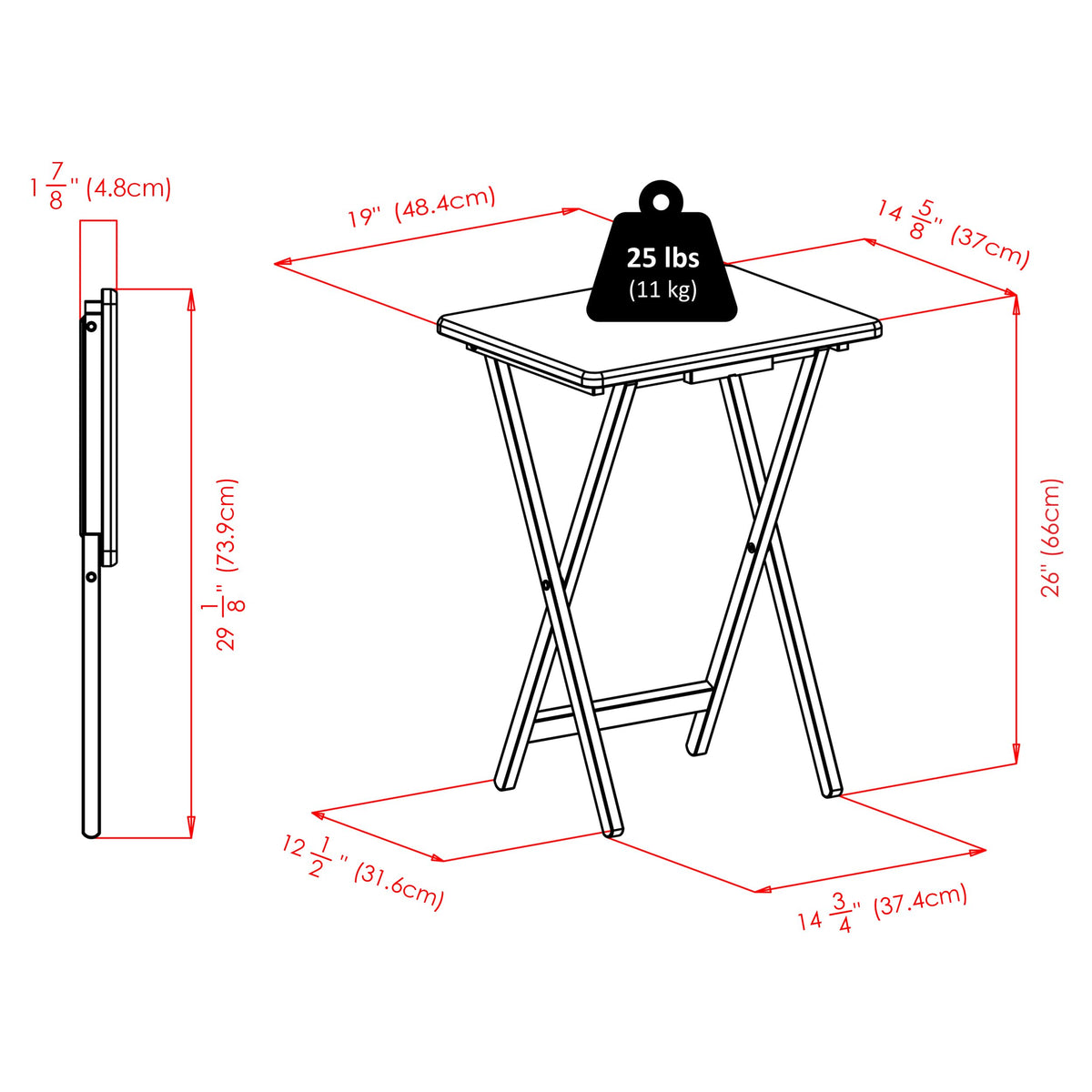 Winsome Adriel 5-pc Snack Table Set, Coffee