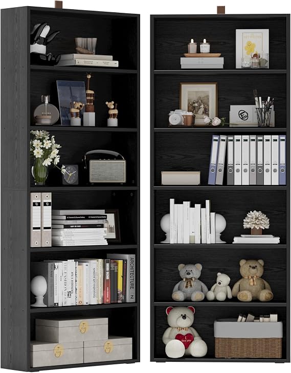 6-Tier Wood Bookcase