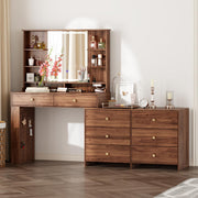 Makeup Vanity Desk with Mirror & Lights