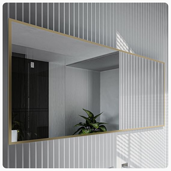 Gold Rectangular Wall Mirror
