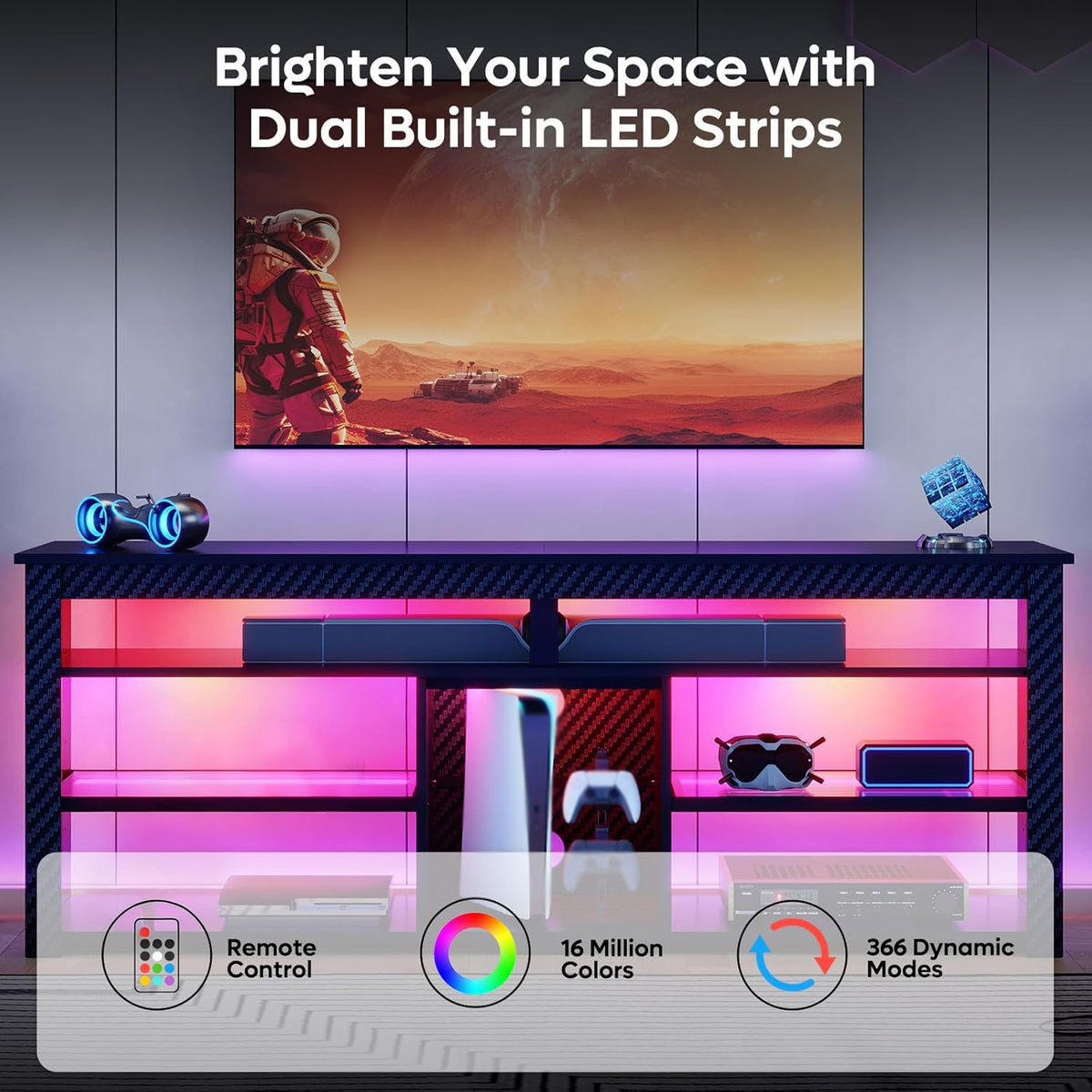 LED TV Stand with Storage