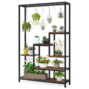 5-Tier Plant Stand with Hanging Hooks