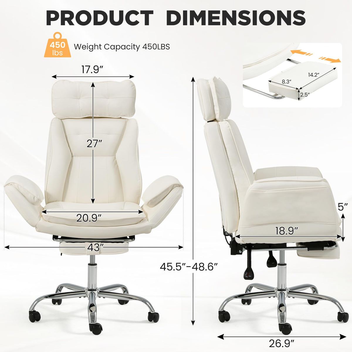 Beige Criss Cross Massage Office Chair