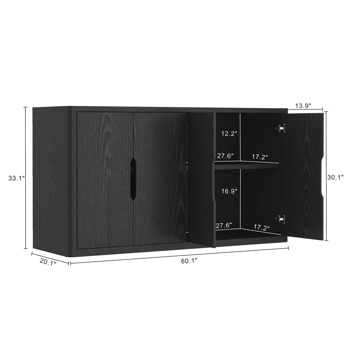 Black Sideboard Buffet Cabinet