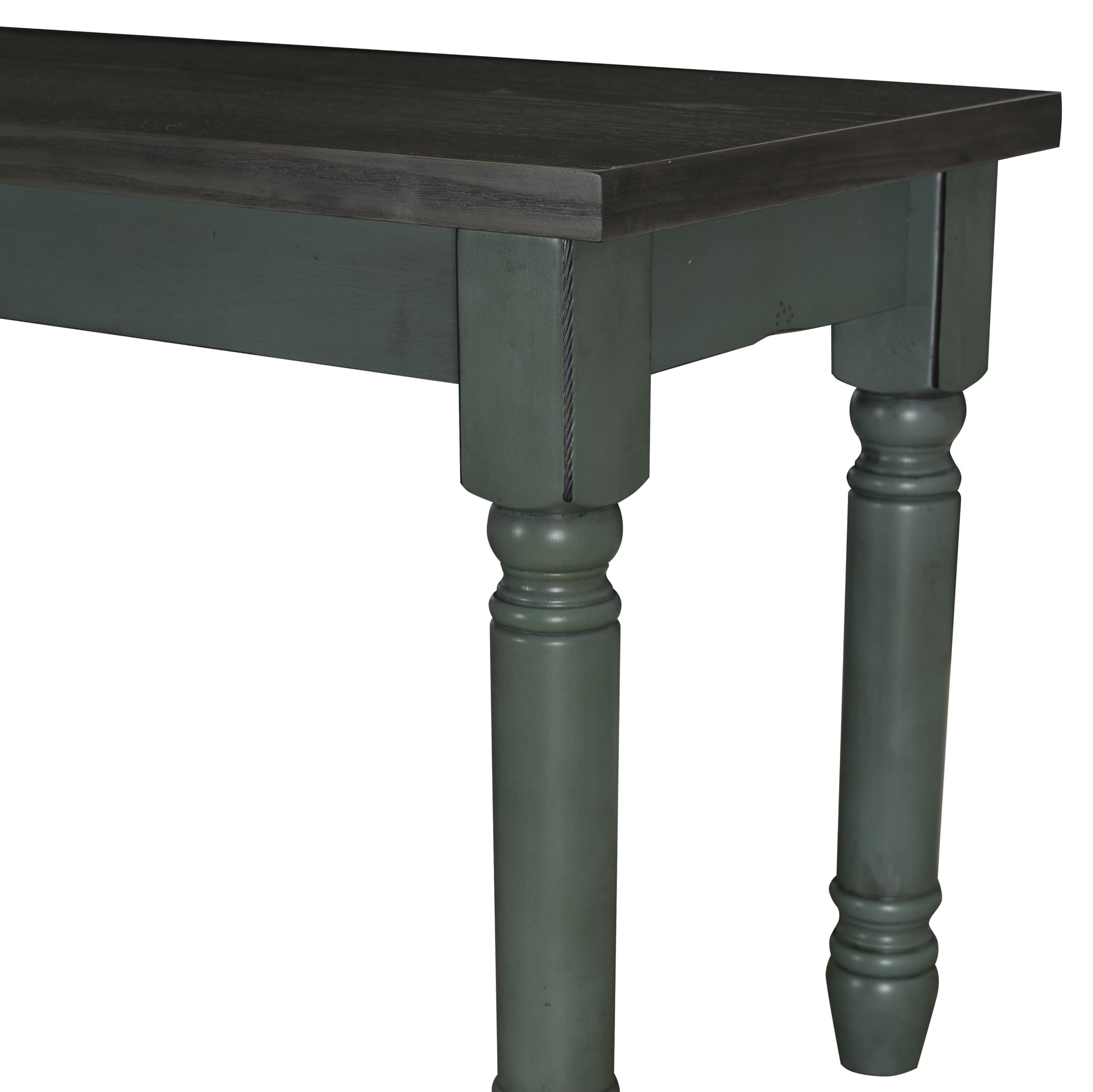 Distressed Blue Dining Bench