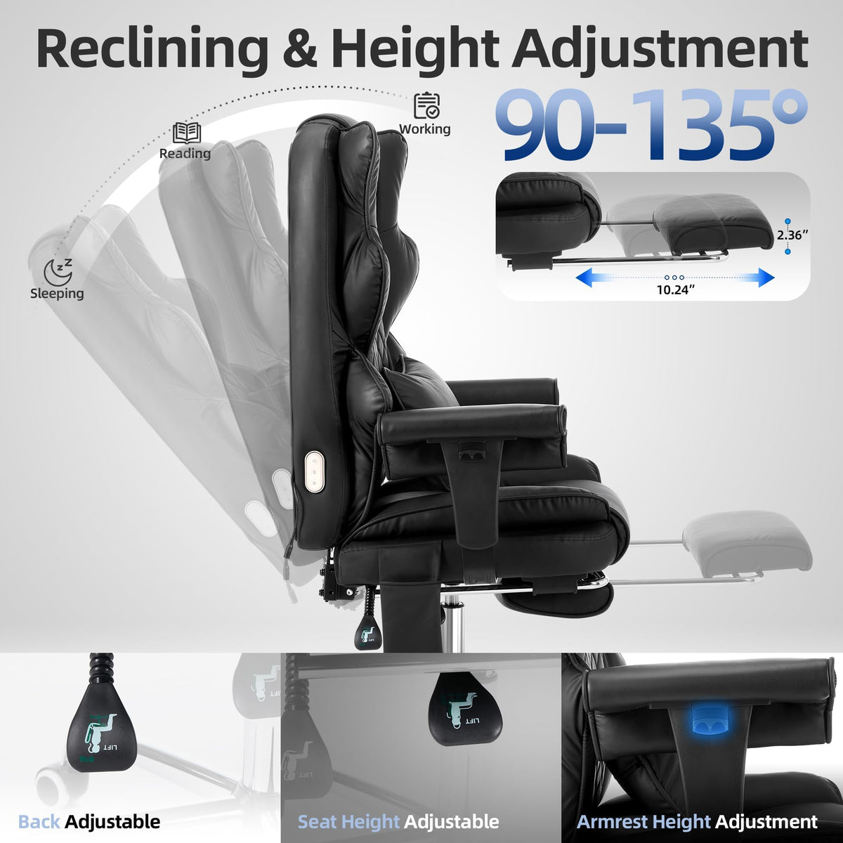 Heated Massage Office Chair