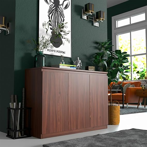 3-Door Buffet Cabinet Sideboard with Adjustable Shelves