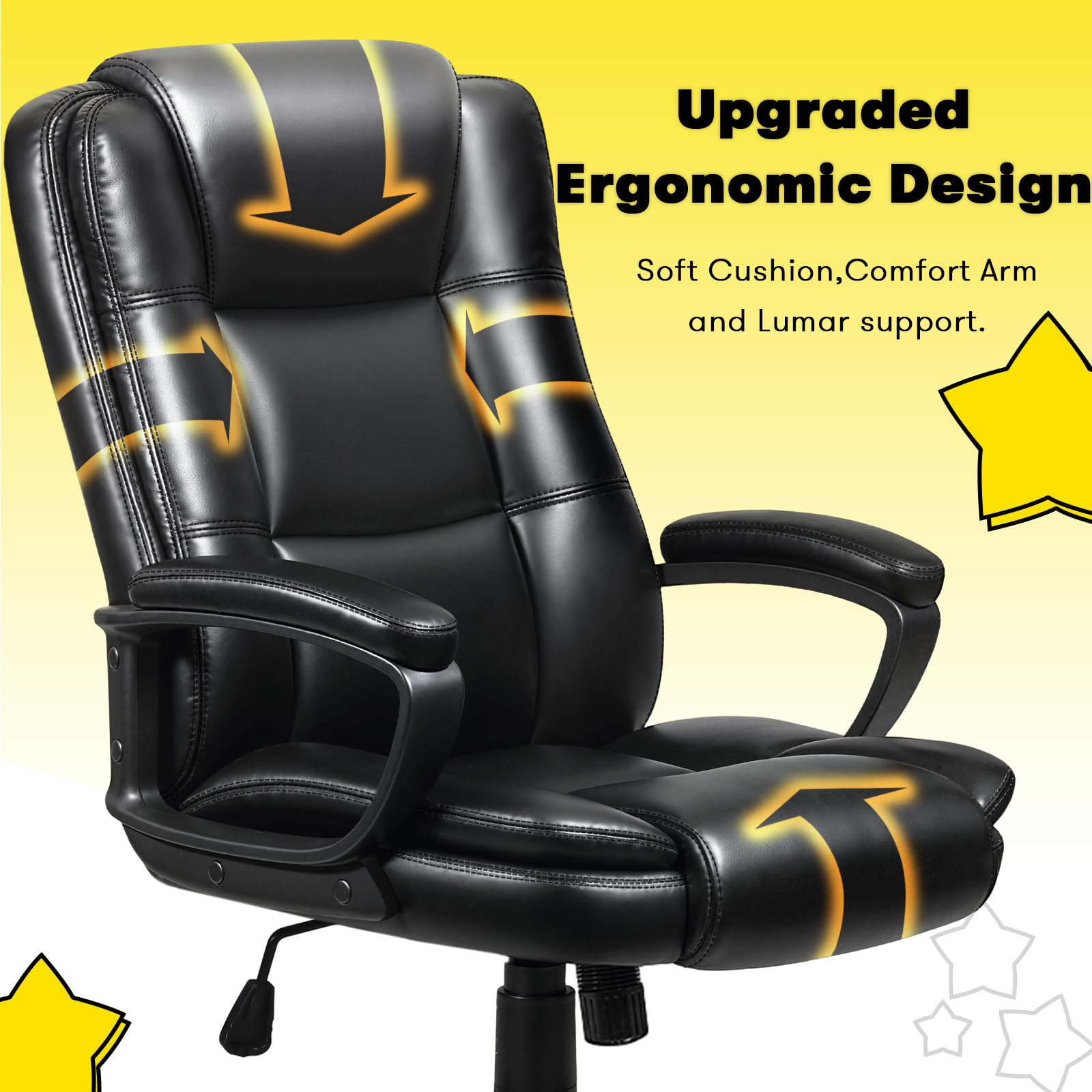 High-Back Leather Executive Office Chair