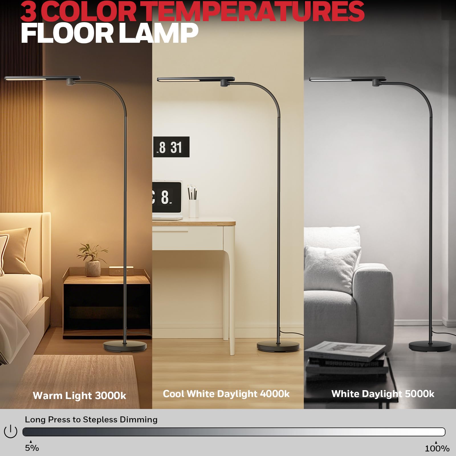 LED Floor Lamp for Reading