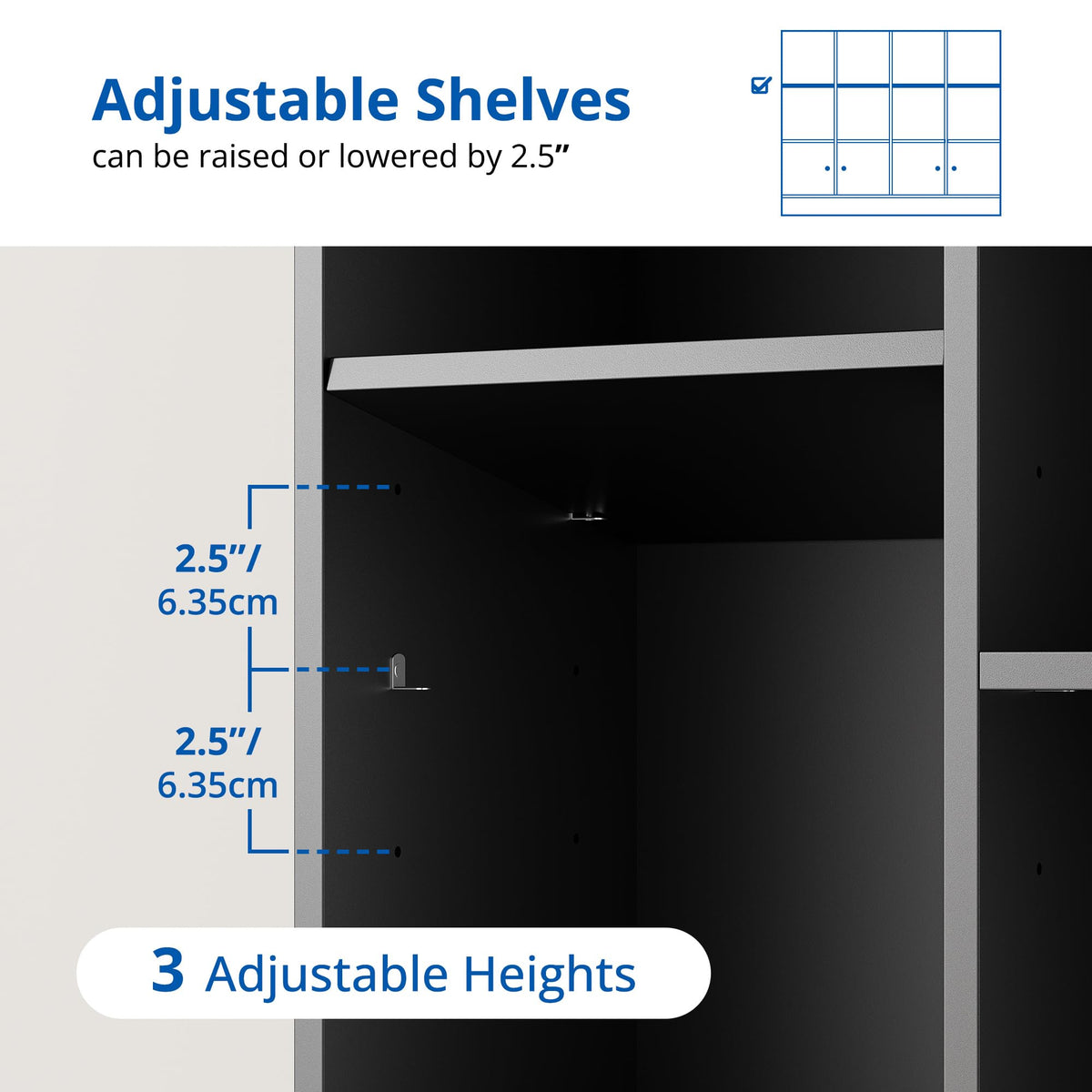 12-Cube Bookcase with Doors