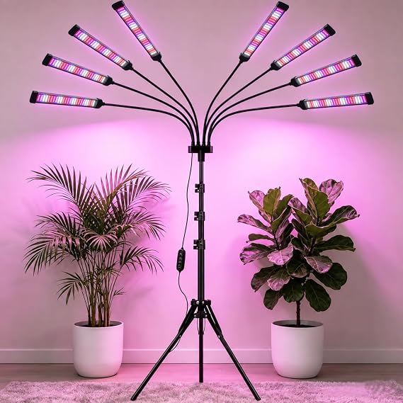 8-Head Full Spectrum LED Grow Light