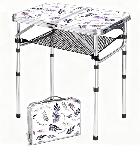 Folding TV Tray Table with Adjustable Height