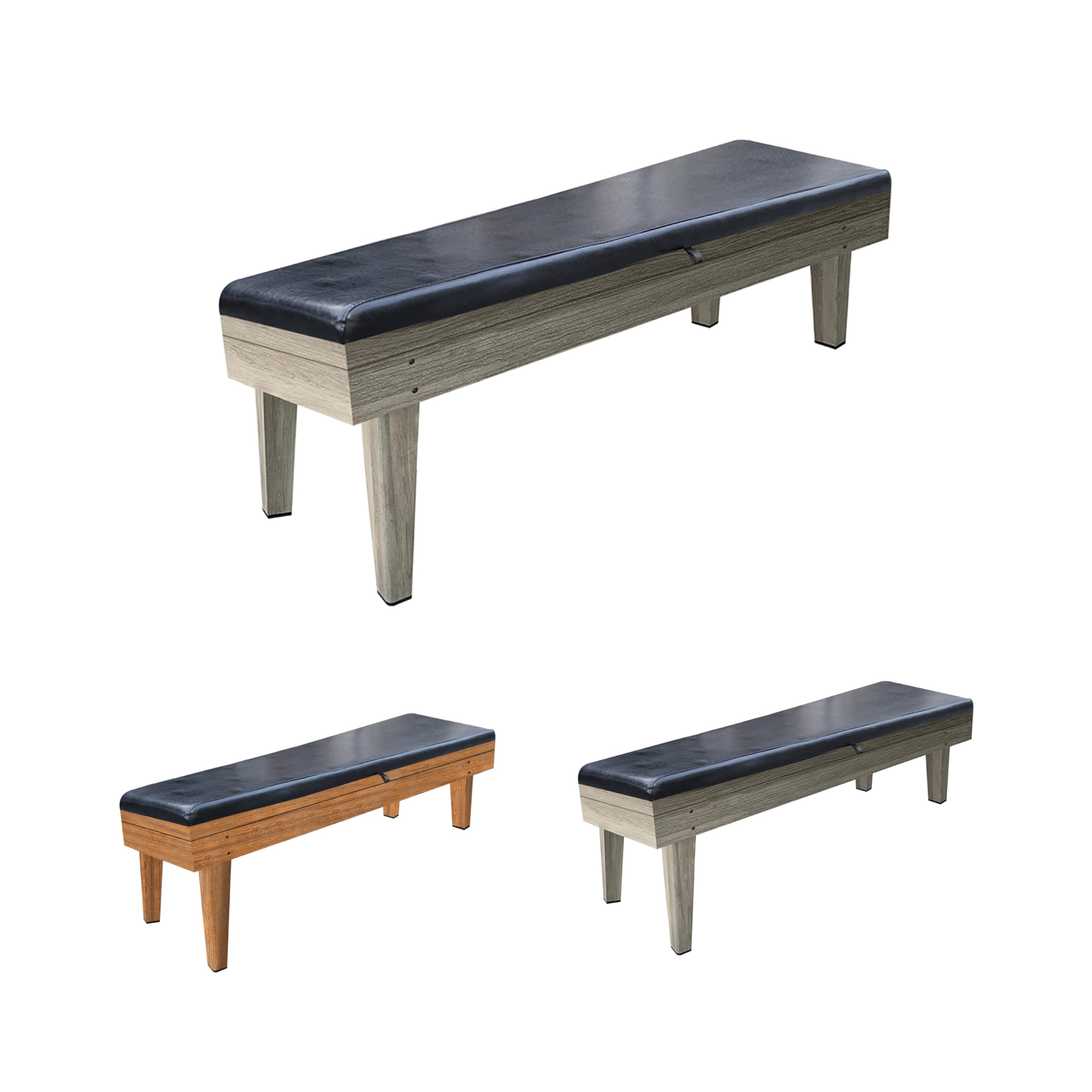 6-Foot Leather Storage Bench with High-Density Foam