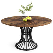 Round Dining Table 47-Inch with Metal Base