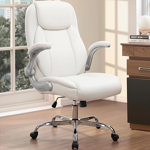 High Back Ergonomic Office Chair with Flip-Up Arms