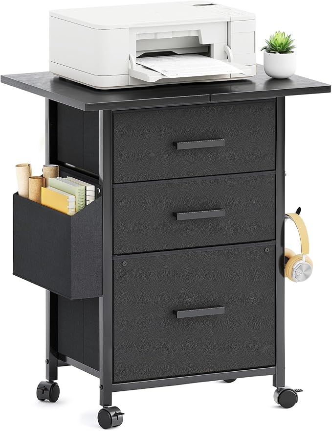 3-Drawer Mobile File Cabinet