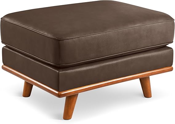 Artisan Top-Grain Leather Ottoman