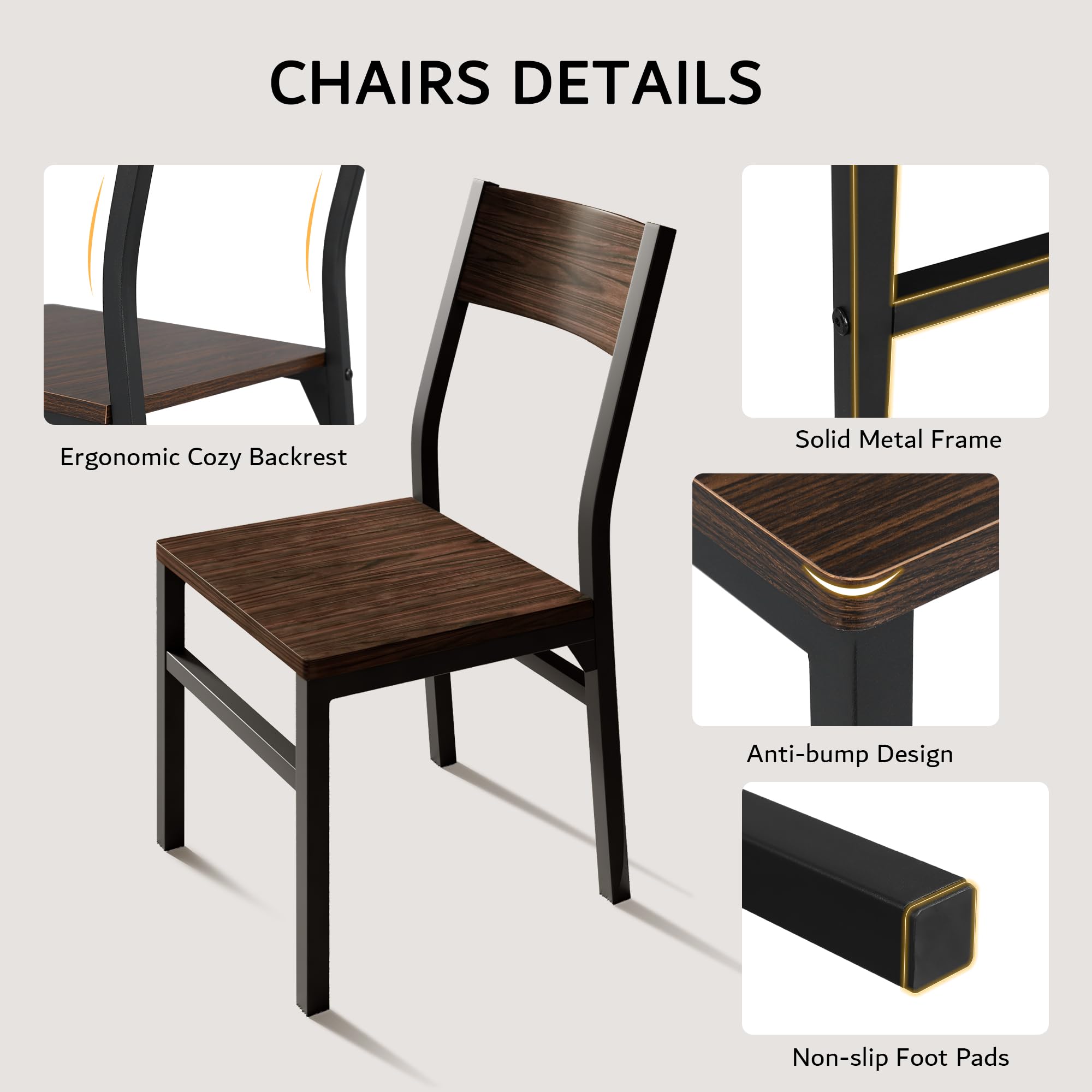 Extendable Dining Table Set with 6 Chairs