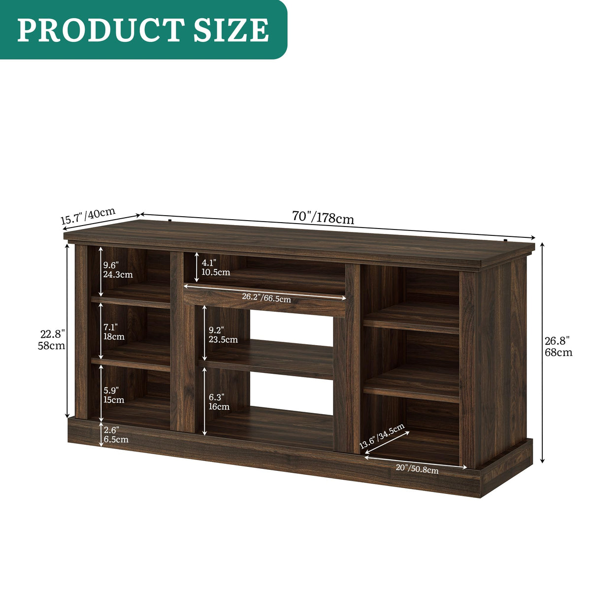Walnut Farmhouse TV Stand