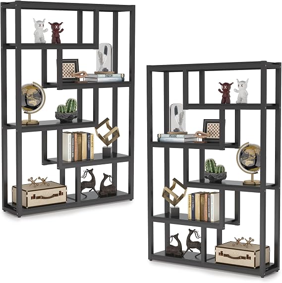 6-Tier Industrial Bookcase