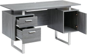 Modern Office Desk with Storage Drawers & File Cabinet