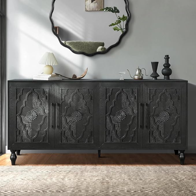 Carved Natural Sideboard