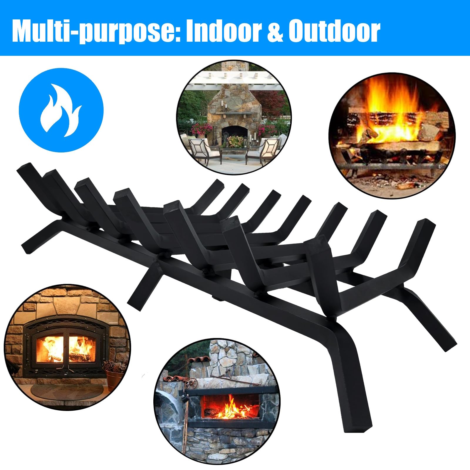 30-Inch Heavy Duty Fireplace Grate