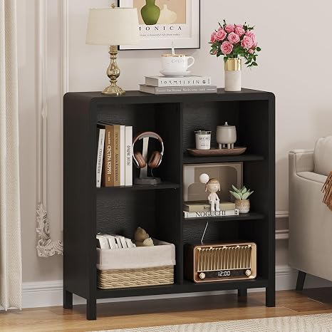 5-Cube Bookshelf with Adjustable Shelves