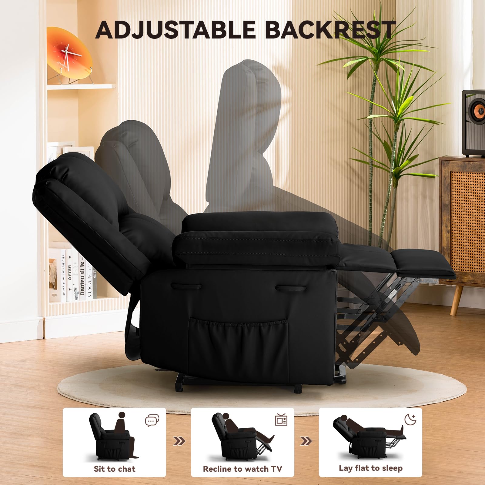 Power Lift Recliner Chair with Heat & Massage