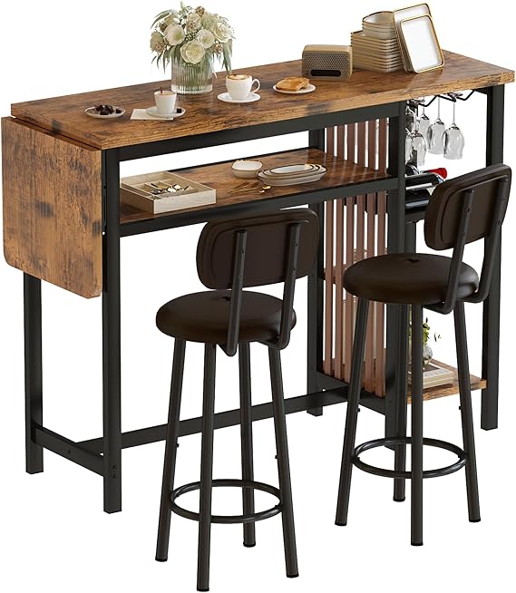3-Piece Bar Table and Stools Set