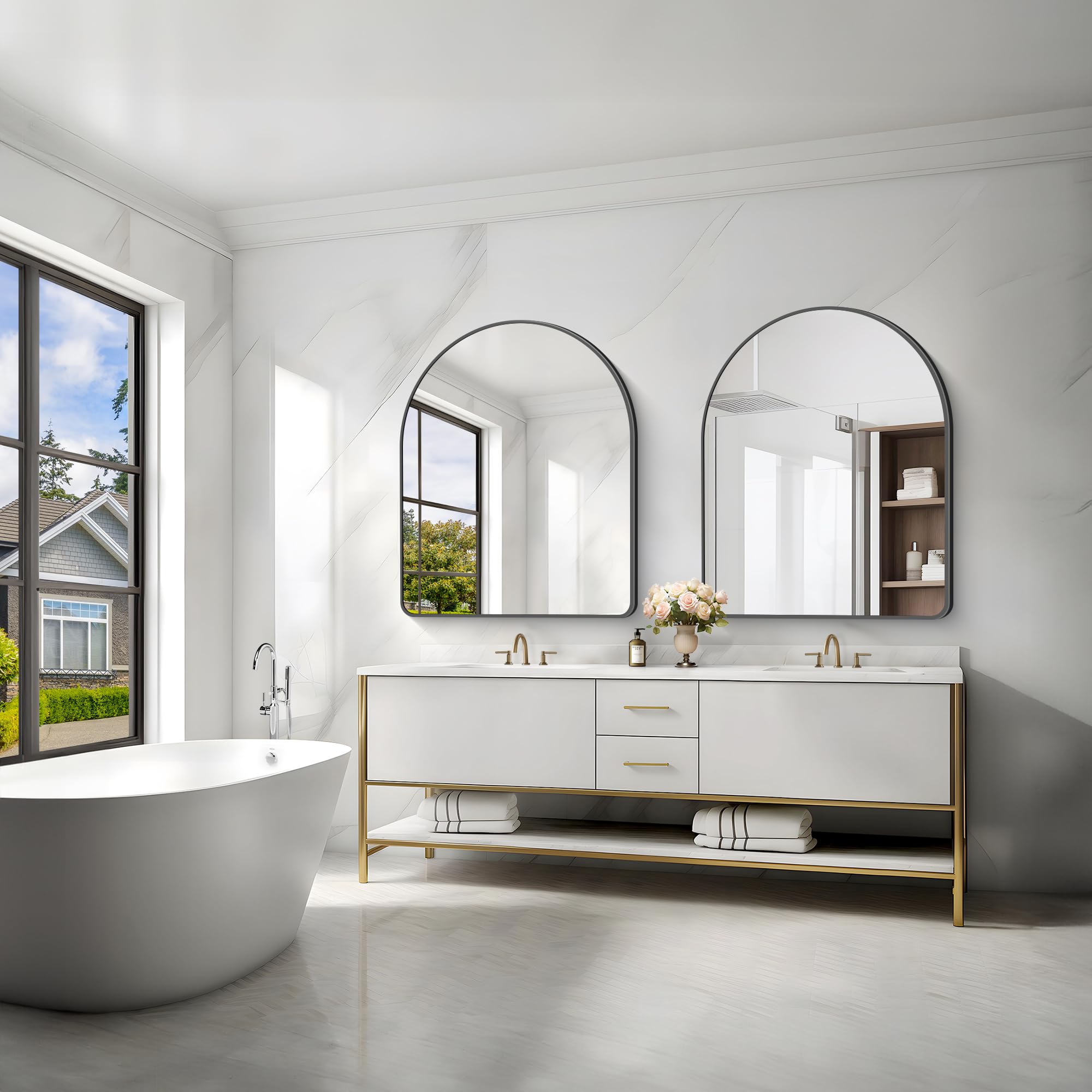 Arched Wall Mirror 40x32