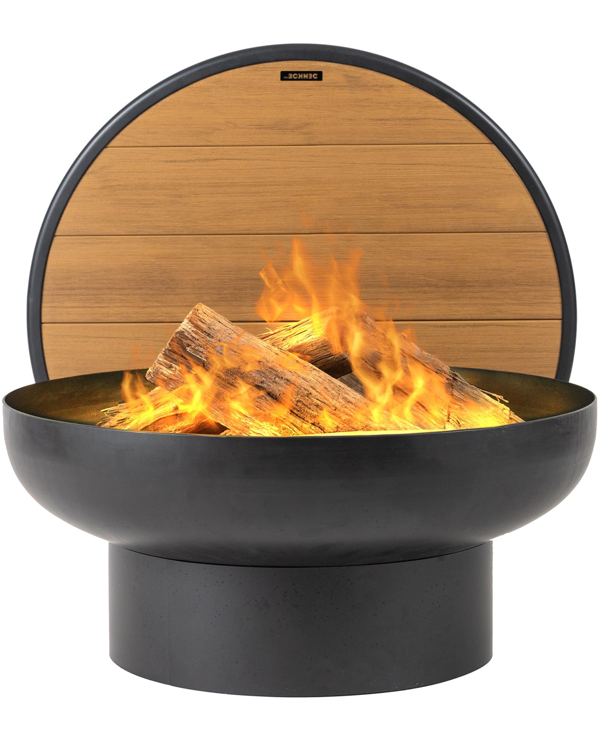 Round Wood-Burning Fire Pit Table