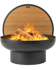 Round Wood-Burning Fire Pit Table