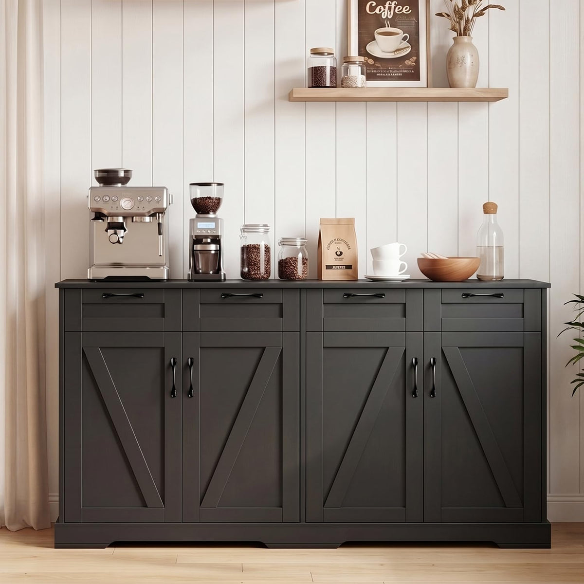 LegacyAmerhome 60" Farmhouse Buffet Cabinet with Storage