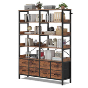 Bookshelf with 8 Fabric Drawers, 7-Tier