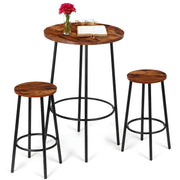 3-Piece Round Pub Table Set