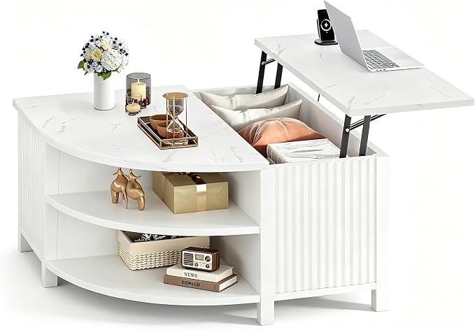 Fluted Lift-Top Coffee Table