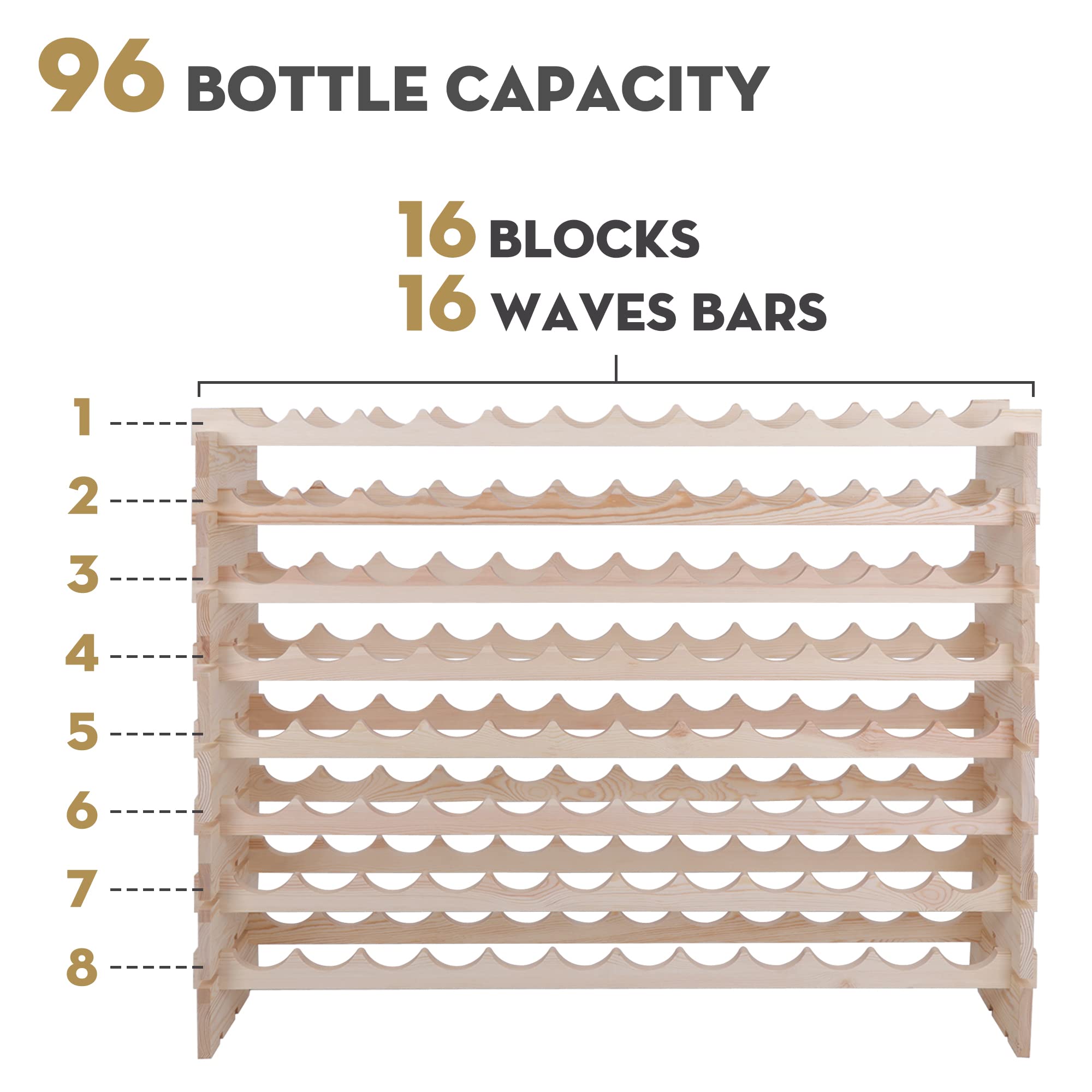 Stackable Wooden Wine Rack