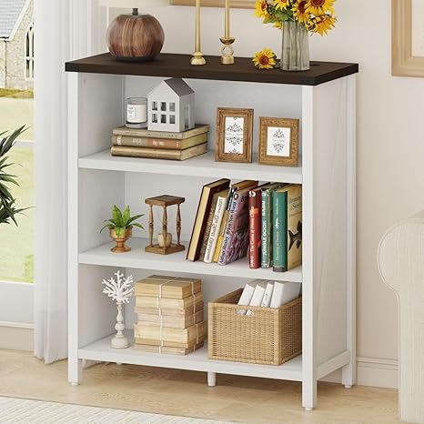 3-Shelf Bookcase with Adjustable Shelves