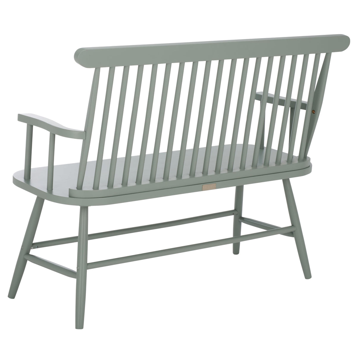 Sage Green Wood Spindle Back Bench