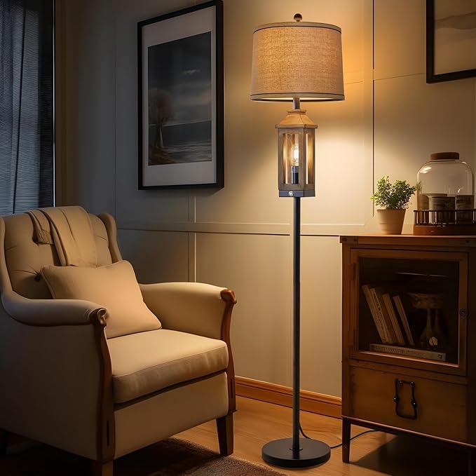 3-Way Dimmable Corner Floor Lamp with Nightlight