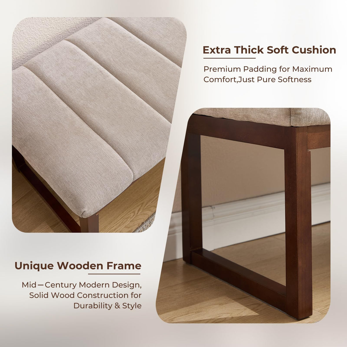 Tufted Chenille Bedroom Bench