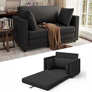 Convertible Sofa Bed with Pull-Out Sleeper