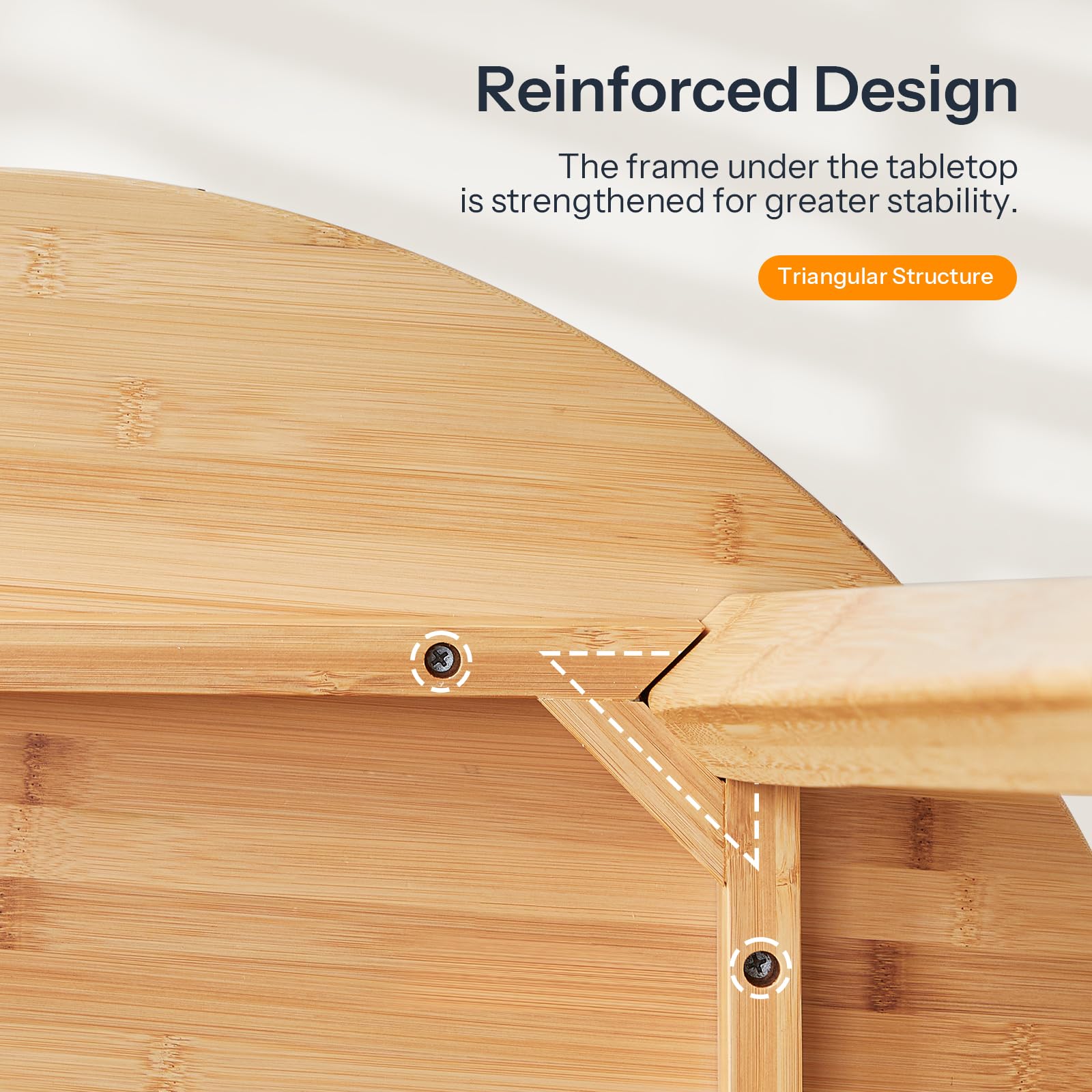 Round Bamboo Dining Table for 2