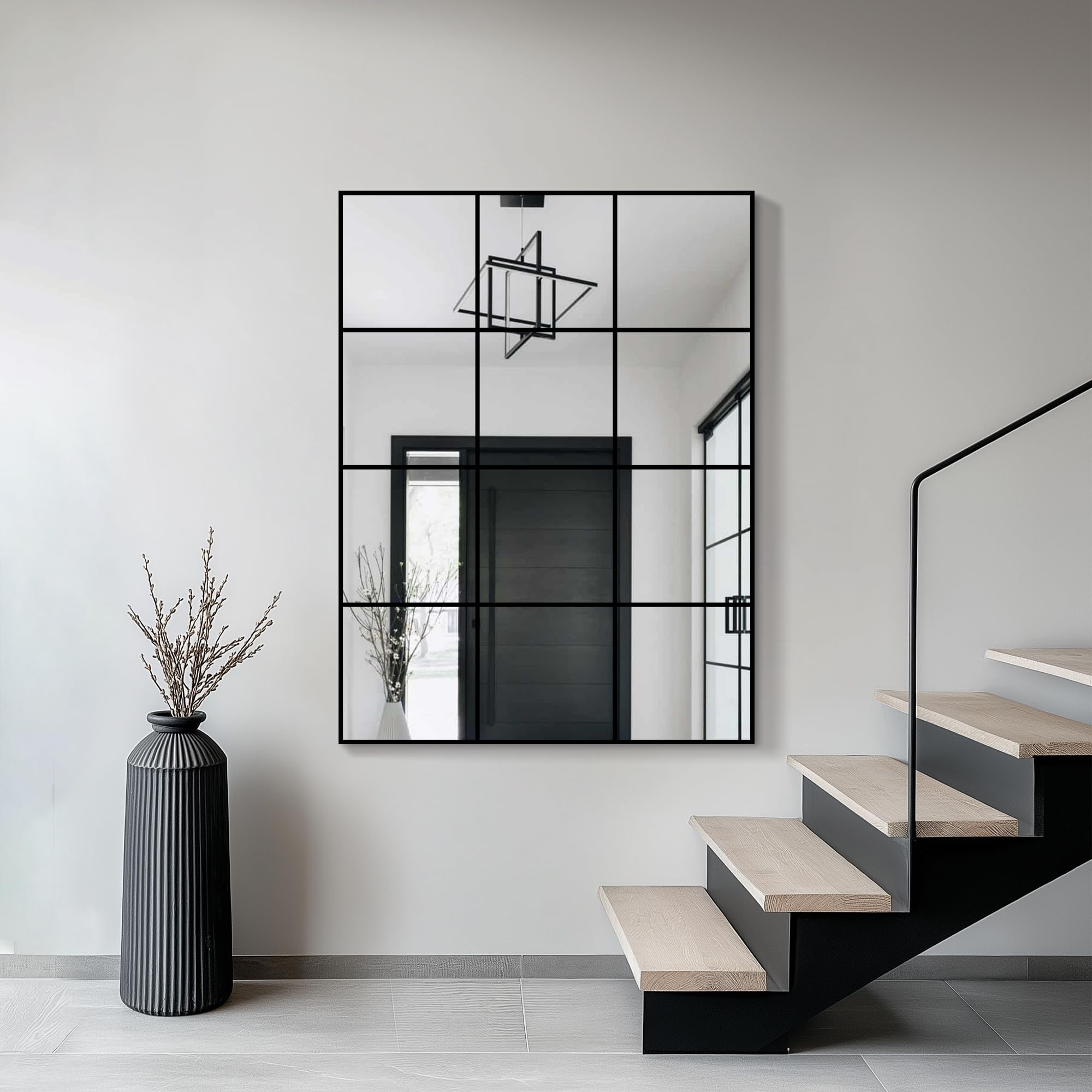 Windowpane Grid Wall Mirror